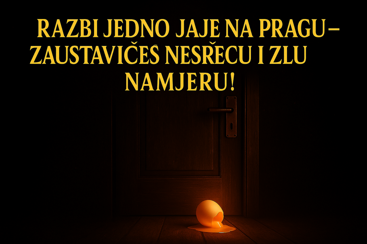 RAZBIJ JEDNO JAJE NA PRAGU – ZAUSTAVI NESREĆU I ZLU NAMJERU!