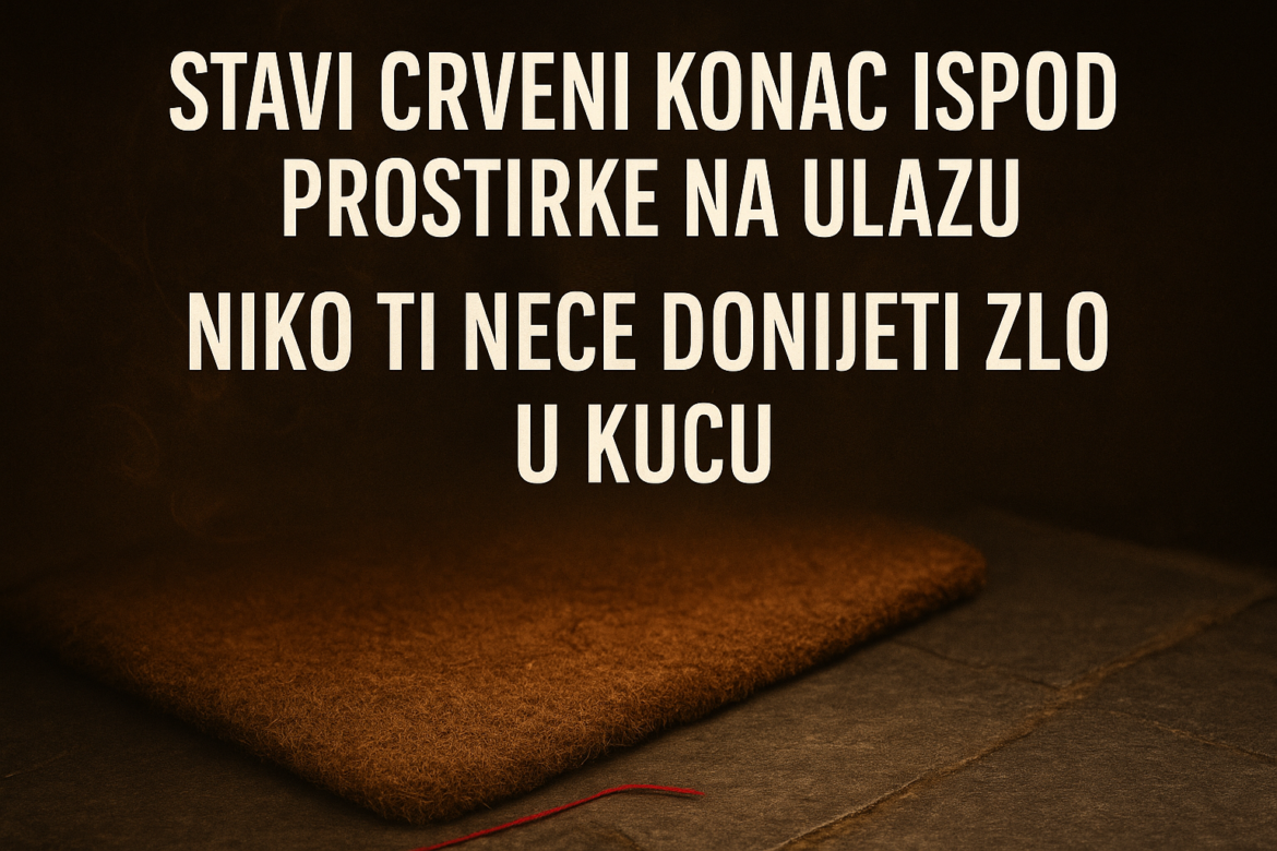 Stavi crveni konac ispod prostirke na ulazu – niko ti neće donijeti zlo u kuću