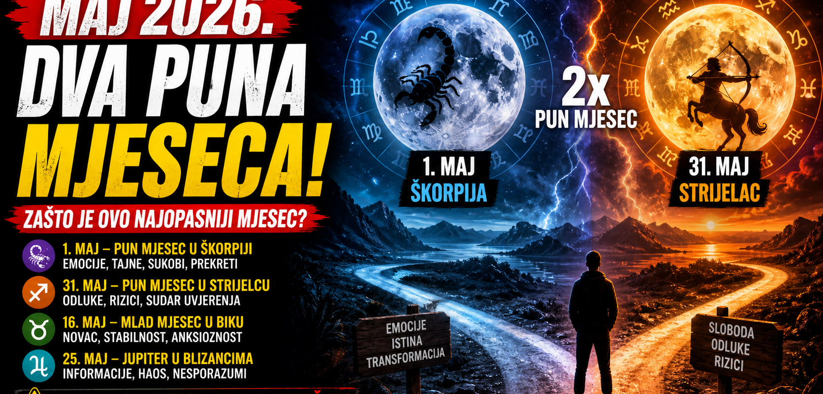 MAJ 2026 DVA PUNA MJESECA DONOSE VRHUNAC EMOCIJA, SUDBINSKE ODLUKE I UNUTRAŠNJI PREOKRET