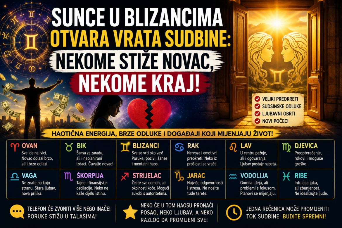 Sunce u Blizancima otvara vrata sudbine