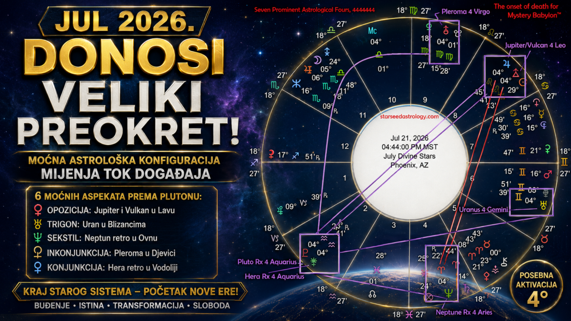 Jul 2026. donosi veliki preokret: Moćna astrološka konfiguracija najavljuje kraj starih sistema i početak nove ere