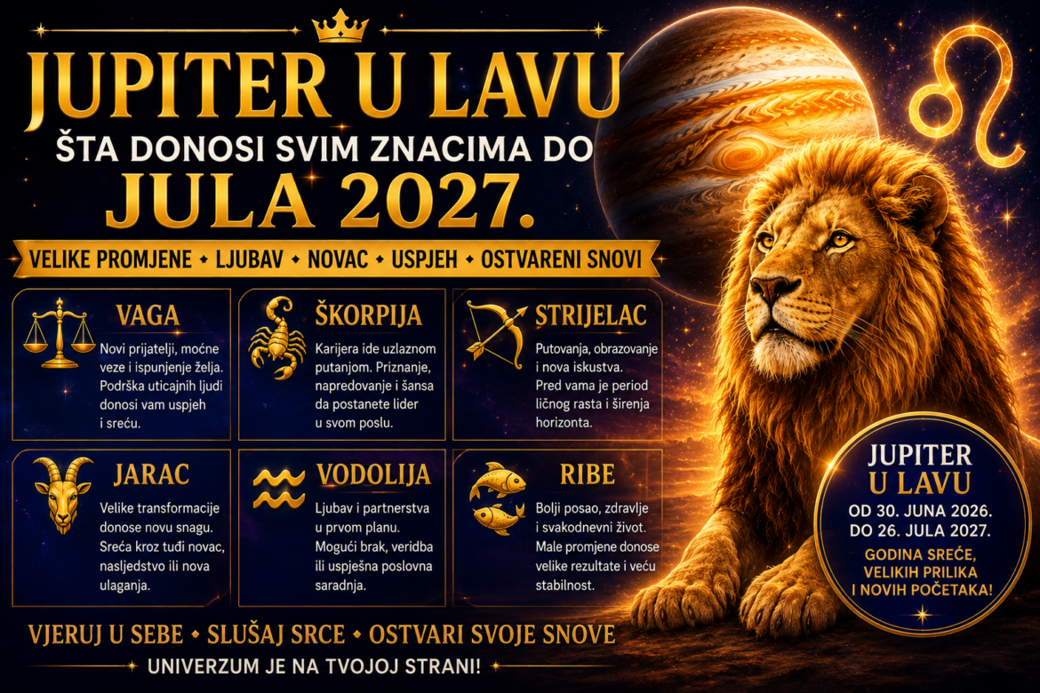 Jupiter u Lavu: Horoskop za Vagu, Škorpiju, Strijelca, Jarca, Vodoliju i Ribe