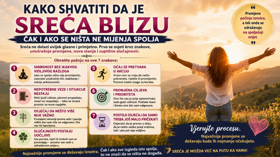 Kako Shvatiti Da Je Sreća Blizu, Čak I Kada Se Čini Da Se Ništa Ne Mijenja