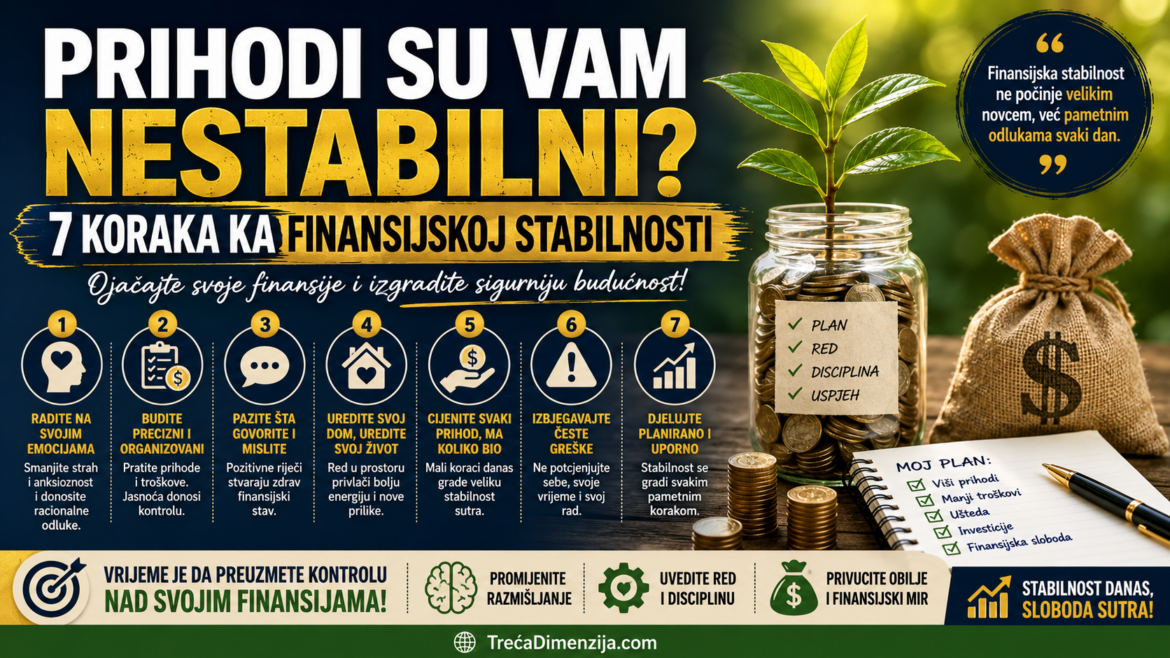 Kako privući finansijsku stabilnost kada prihodi postanu neizvjesni