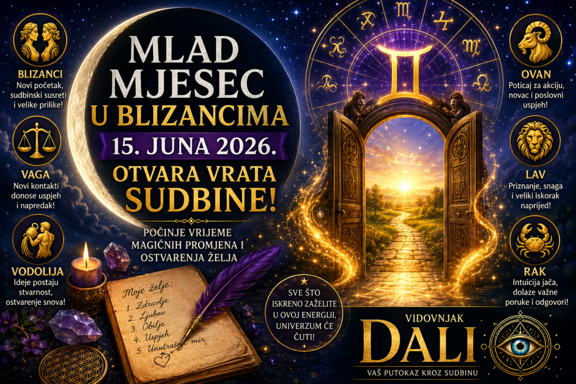 Mlad Mjesec u Blizancima 15. juna