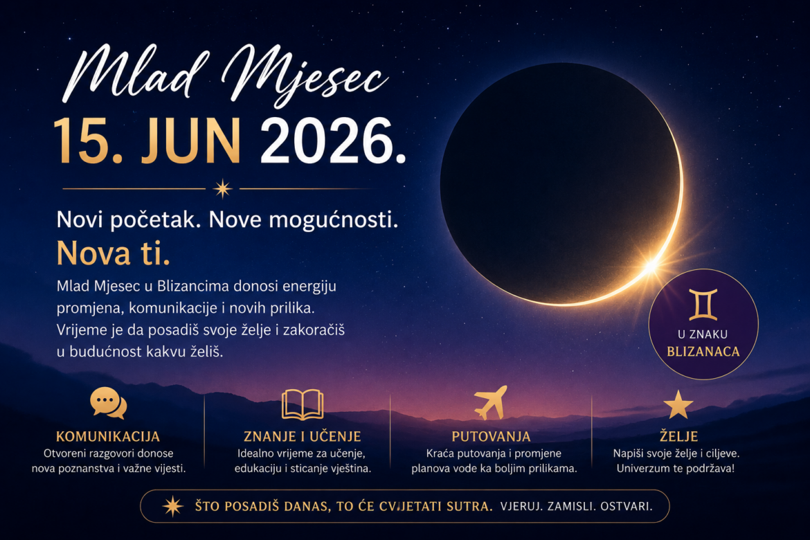 Mlad Mjesec 15. Juna 2026. Donosi Sudbinske Promjene: Ovim Znakovima Počinje Novo Poglavlje