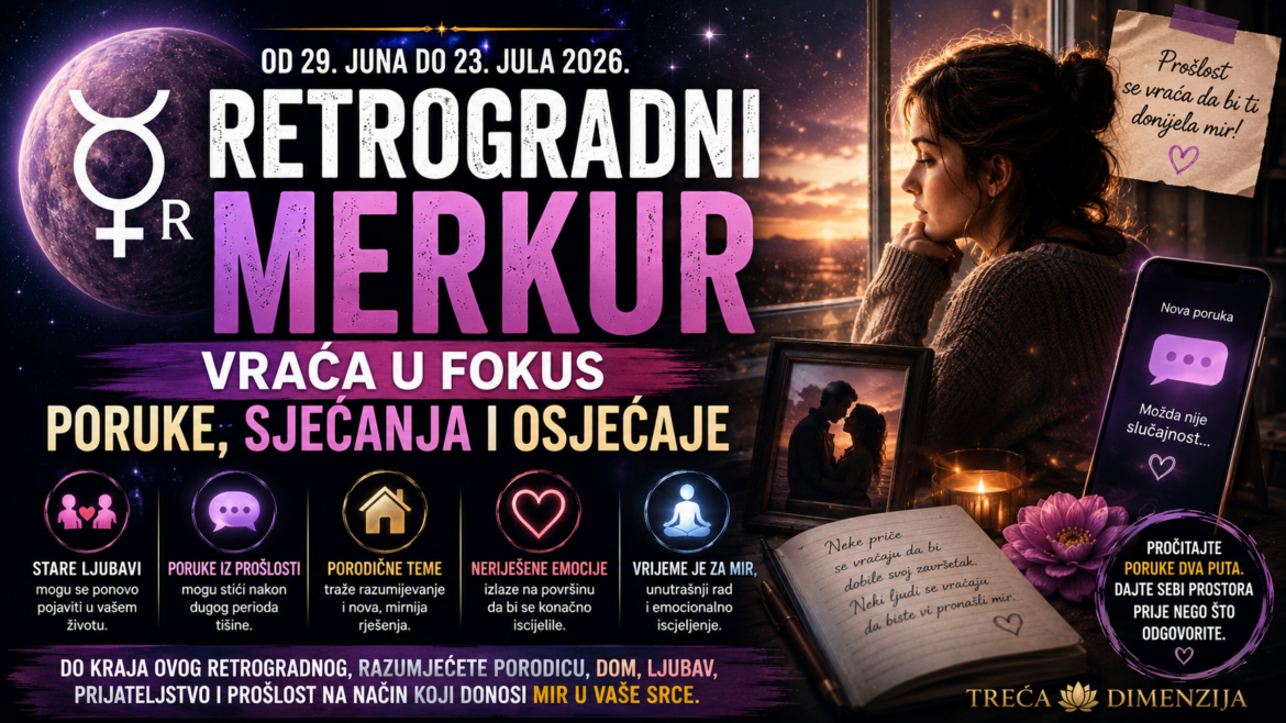Retrogradni Merkur od 29. juna do 23. jula vraća prošlost