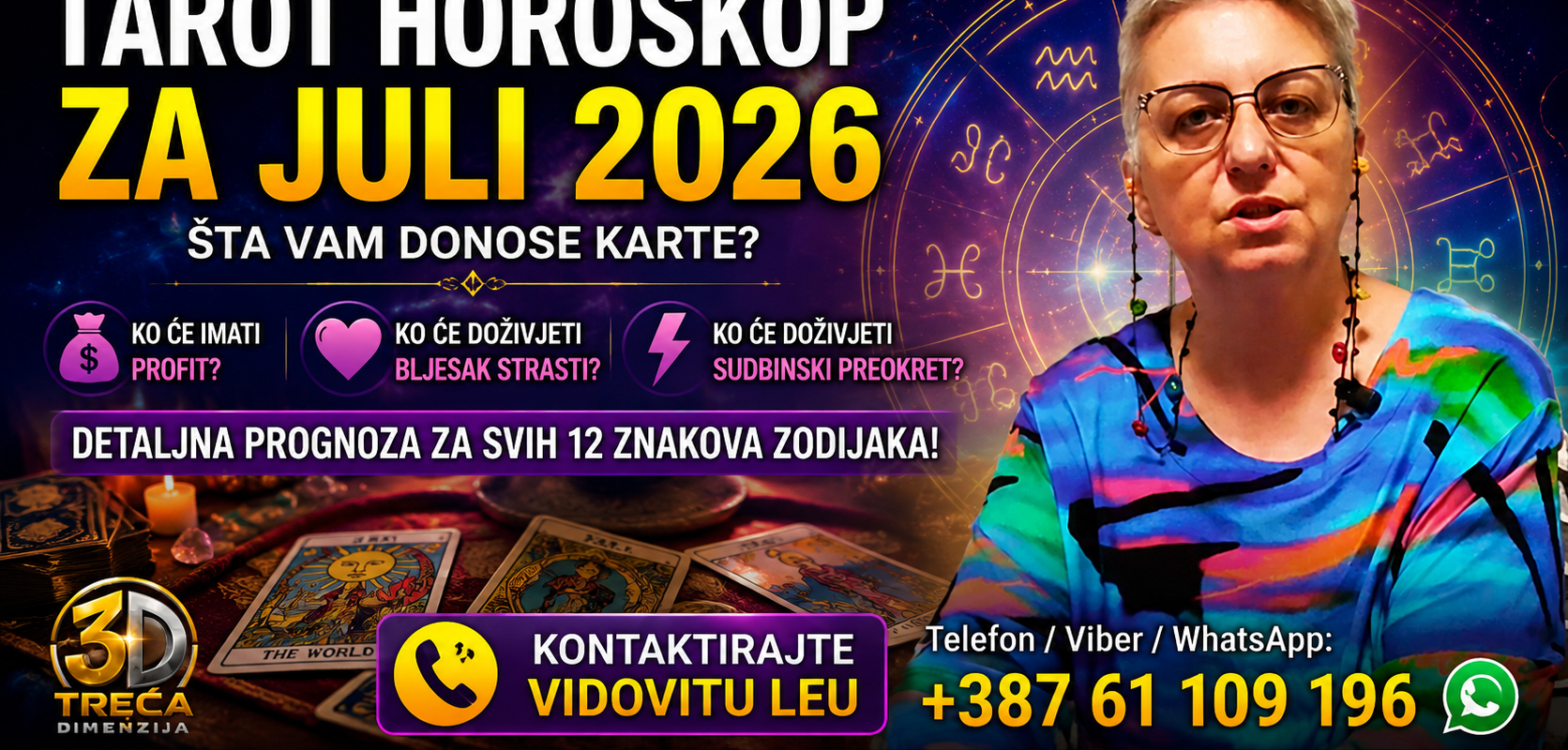 Tarot Horoskop Za Juli 2026: Vidovita Lea Otkriva Ko Dobija Novac, Ko Ljubav, A Kome Sudbina Sprema Veliki Preokret