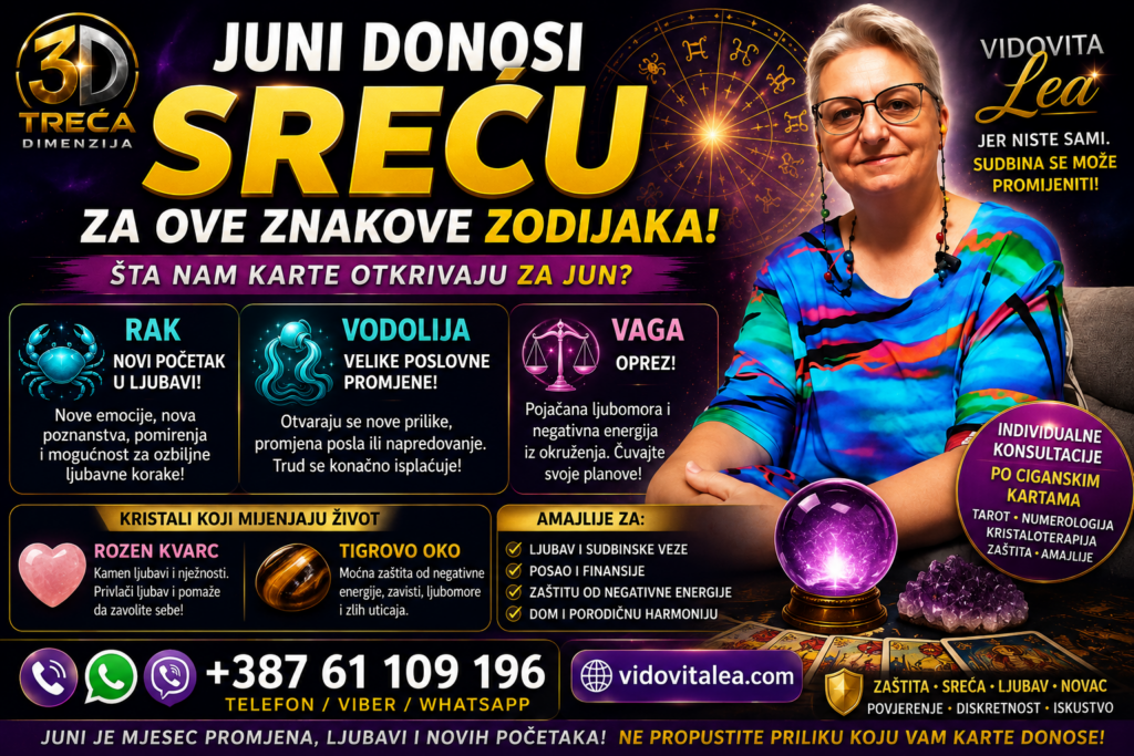Vidovita Lea Otkriva: Jun Donosi Velike Promjene – Ljubav, Novac i Sudbinski Preokreti za Mnoge Znakove