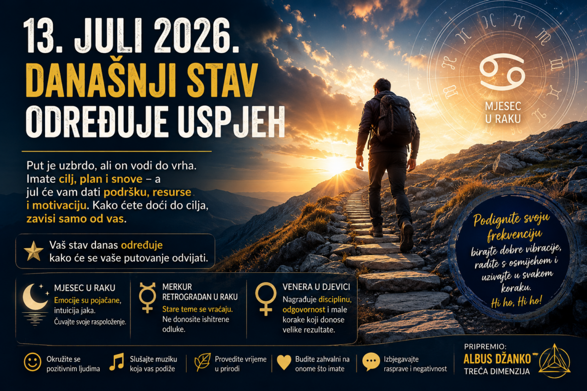 13. juli 2026. donosi veliki preokret: Današnji stav određuje koliko ćete biti uspješni