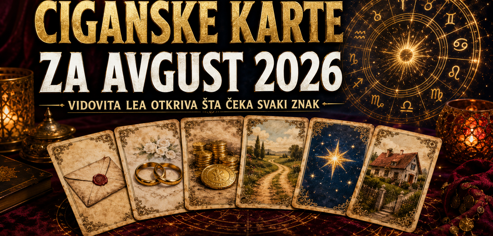 Horoskop po ciganskim kartama za avgust 2026 – Vidovita Lea