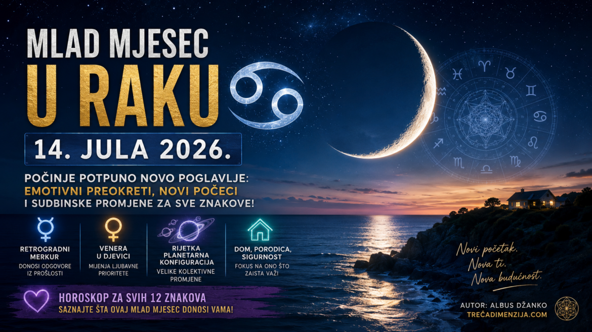 Mlad Mjesec u Raku 14. jula 2026. otvara novo životno poglavlje: Počinje period koji će promijeniti način na koji volimo, živimo i donosimo odluke