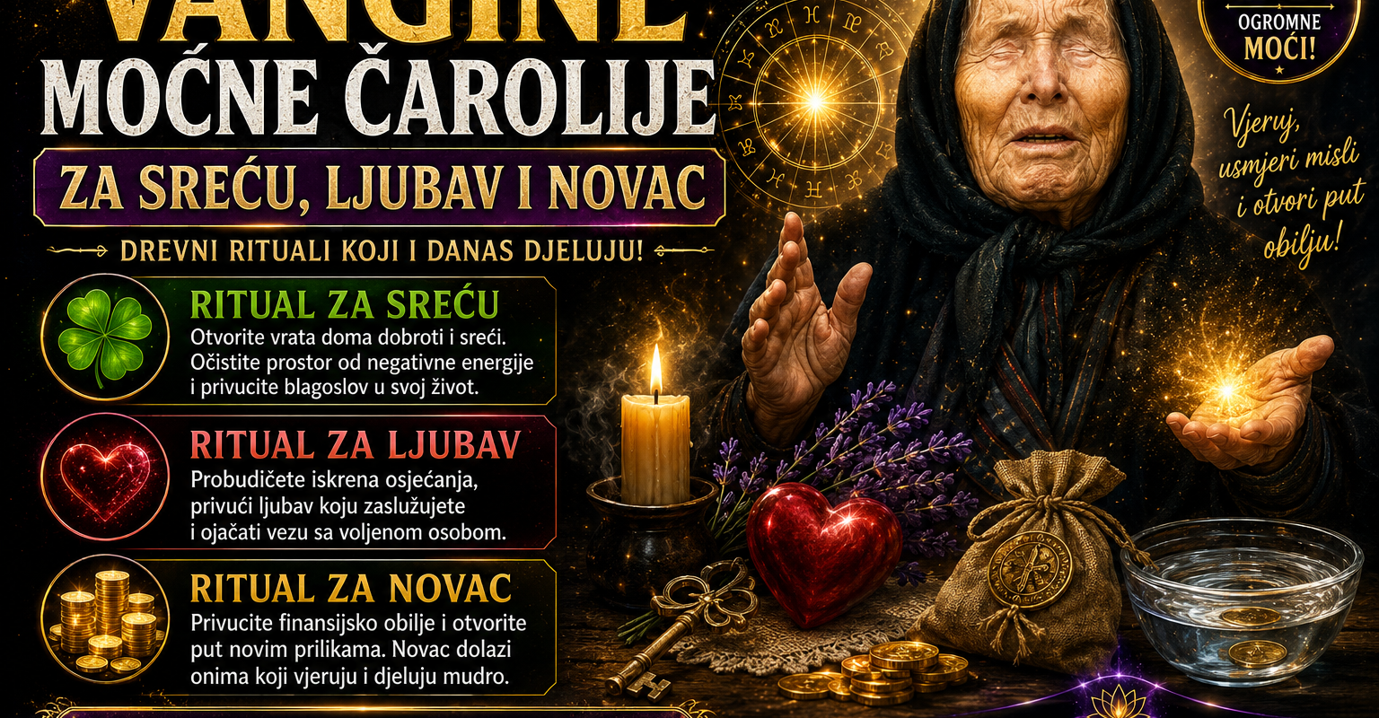 Vangine moćne čarolije za sreću, ljubav i novac: Drevni rituali koji se i danas prenose s koljena na koljeno