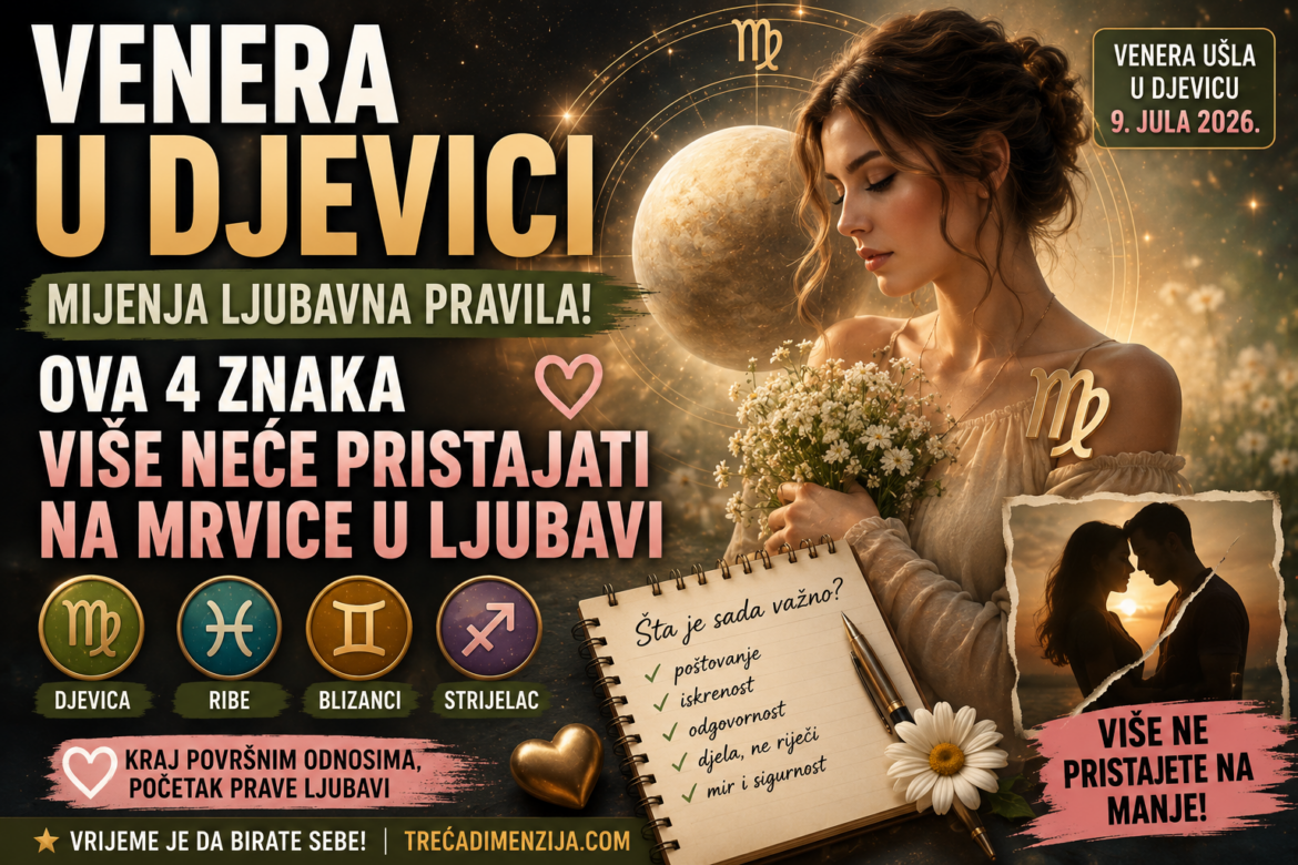 Venera u Djevici mijenja ljubavna pravila: Ova 4 znaka više neće pristajati na mrvice u ljubavi